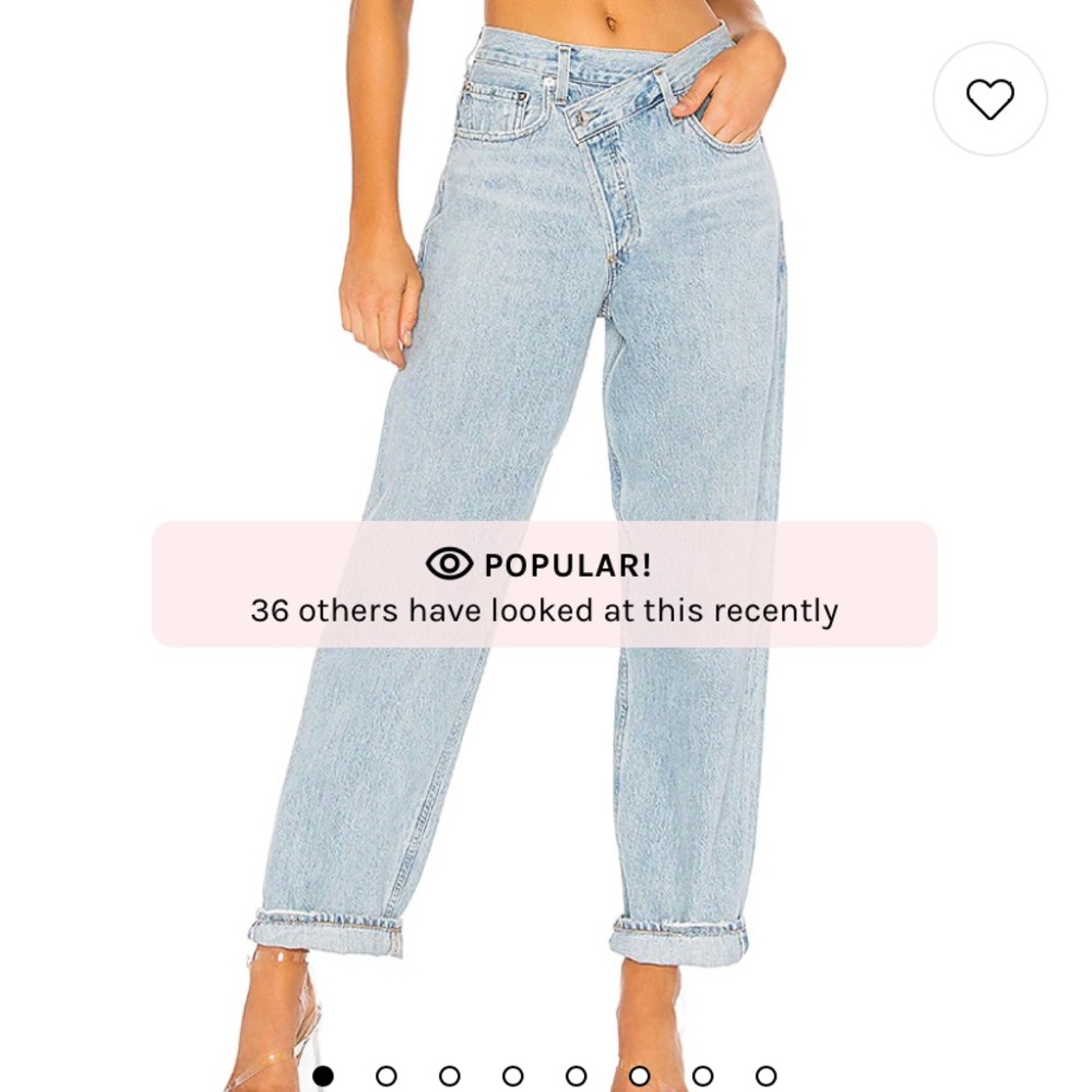 AGOLDE Criss Cross Upsized Denim Jeans Suburbia Relaxed Fit Size 27